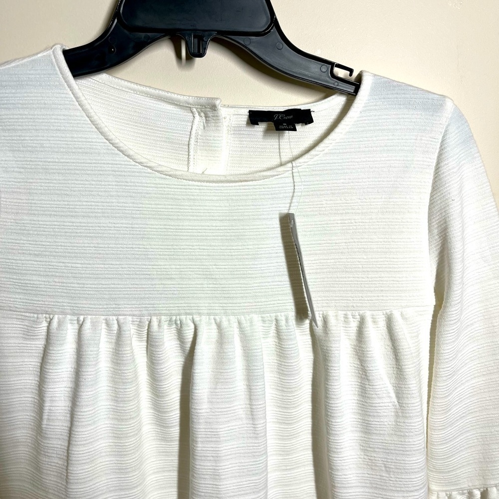 J.Crew Women’s Tiered 3/4 Sleeve Blouse Size S NWT